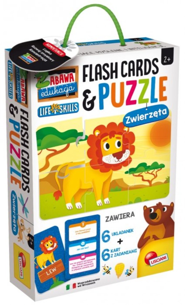Zabawa i edukacja Puzzle Dziecięce i Flashcards Zwierzęta