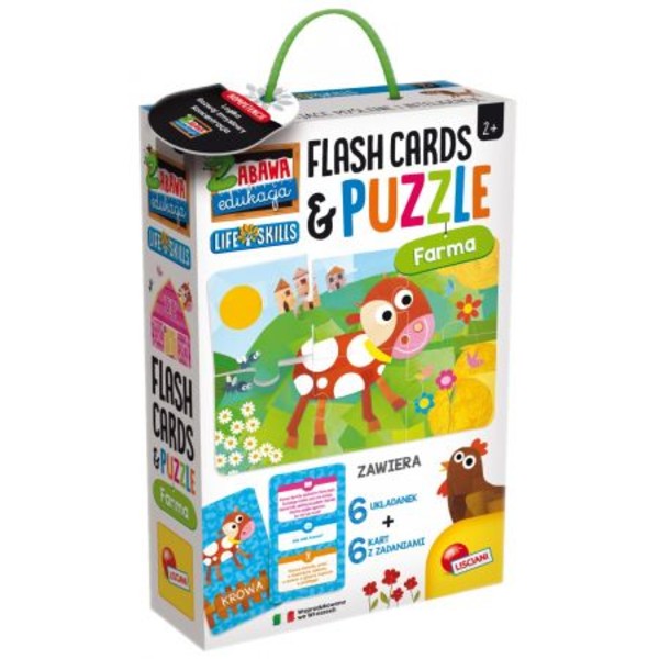 Zabawa i edukacja Puzzle Dziecięce i Flashcards Farma