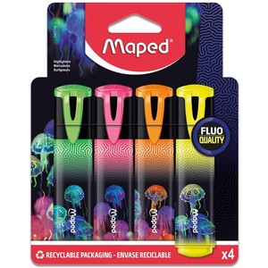 Zakreślacz Deepsea Fluo 4szt MAPED