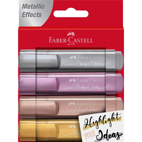 Zakreślacz faber-castell 1546 metaliczny 4 kolory