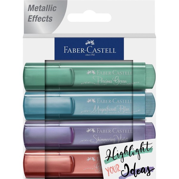 Zakreślacz faber-castell 1546 metaliczny creativ studio 4 kolory