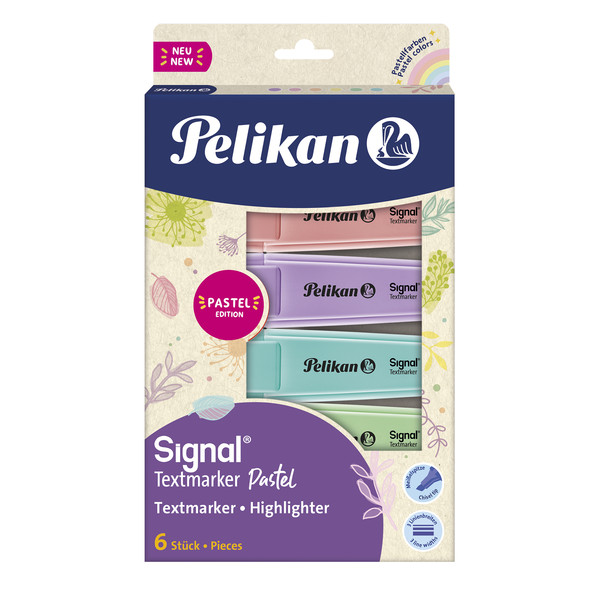 Zakreślacz signal pelikan pastel 6 x