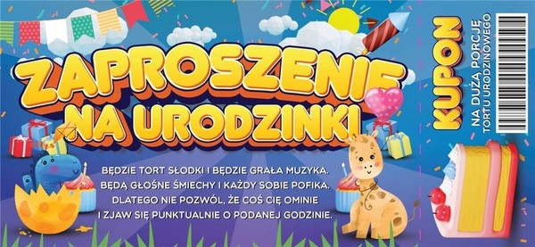 Zaproszenie Urodziny (10szt)