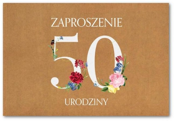 Zaproszenie Urodziny 50 ZT39 (10szt.)