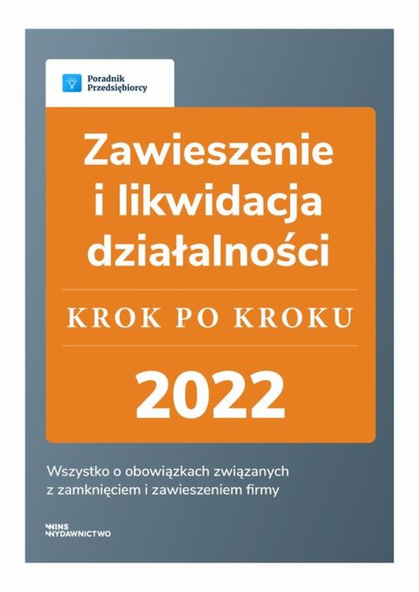 Zawieszenie i likwidacja działalności krok po kroku - pdf