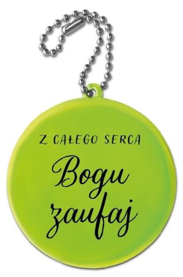 Zawieszka odblaskowa - Z całego serca Bogu zaufaj