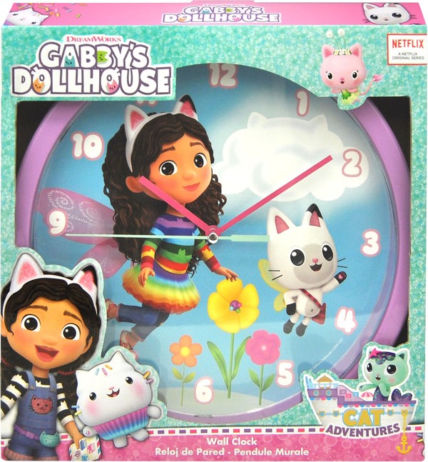 Zegar ścienny 25cm gabby s dollhouse gd00021
