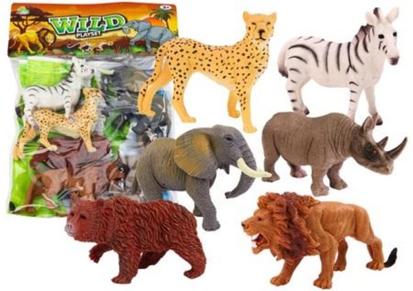 Zestaw figurek dzikich zwierząt 6 sztuk