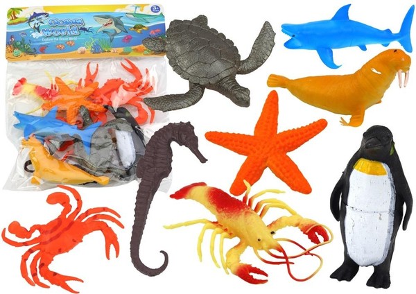 Zestaw figurek Zwierzęta morskie 10 sztuk