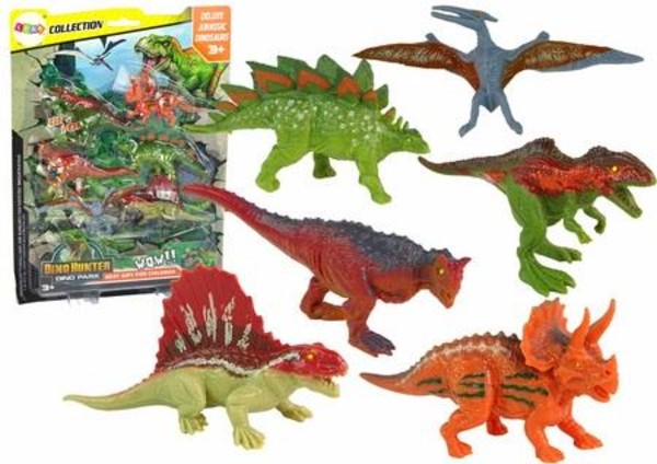 Zestaw Figurki Dinozaury kolorowe 6 sztuk