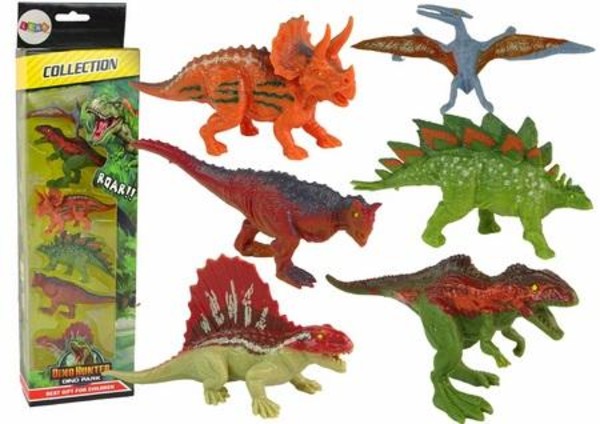 Zestaw Figurki Dinozaury Kolorowe 6 sztuk