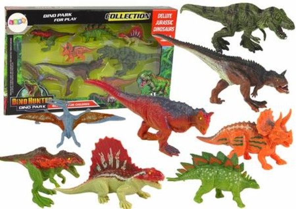Zestaw Figurki Dinozaury kolorowe 8 sztuk