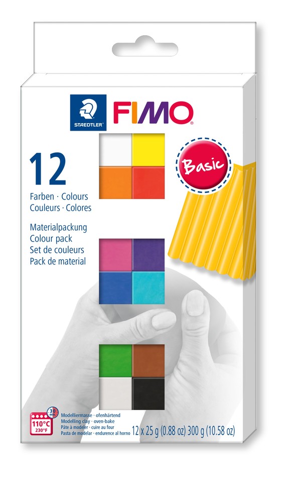 Zestaw fimo soft kolory basic 12x25g staedtler