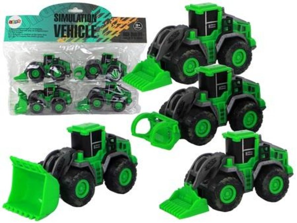 Zestaw pojazdów farmerskich traktory zielone