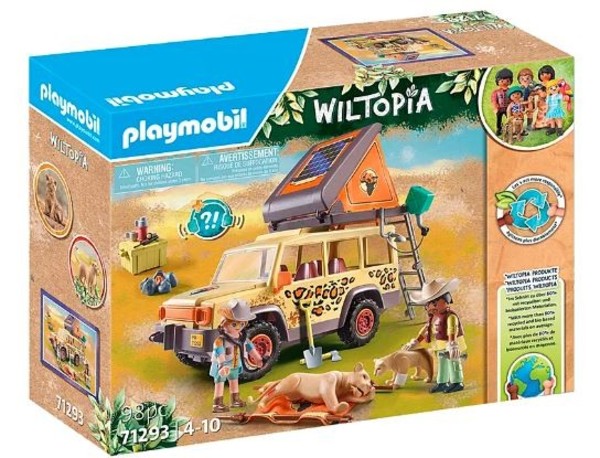 Zestaw z figurkami Wiltopia Z samochodem terenowym wśród lwów 71293