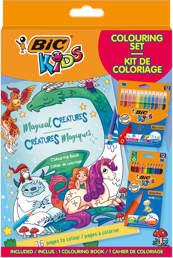 Zestaw z kolorowanką bic kids igloo colouring set cfp+cp