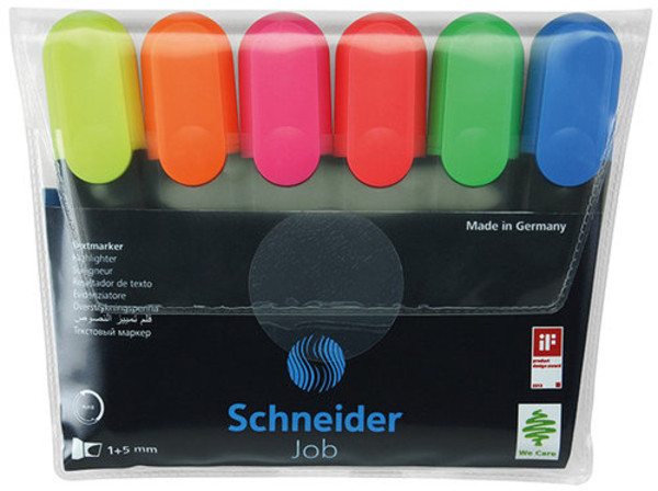Zestaw zakreślaczy Schneider Job, 1-5 mm, 6 sztuk mix kolorów