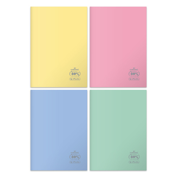 Zeszyt a4 60k kratka herlitz eco pp pastel colors fsc pakiet 5 szt.