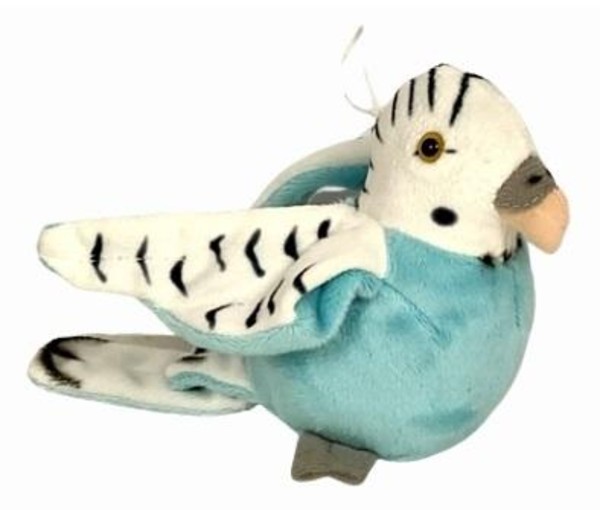 Maskotka Ziki papuga falista błękitna 14 cm