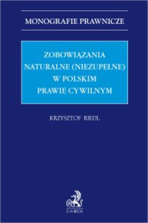 Zobowiązania naturalne (niezupełne) w polskim prawie cywilnym - pdf