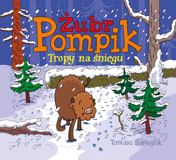 Żubr Pompik Tropy na śniegu