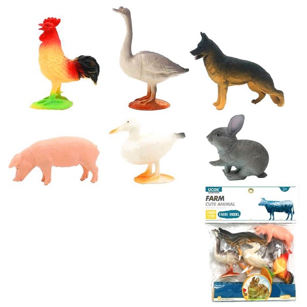 Figurki Zwierzęta Farmy 6 sztuk