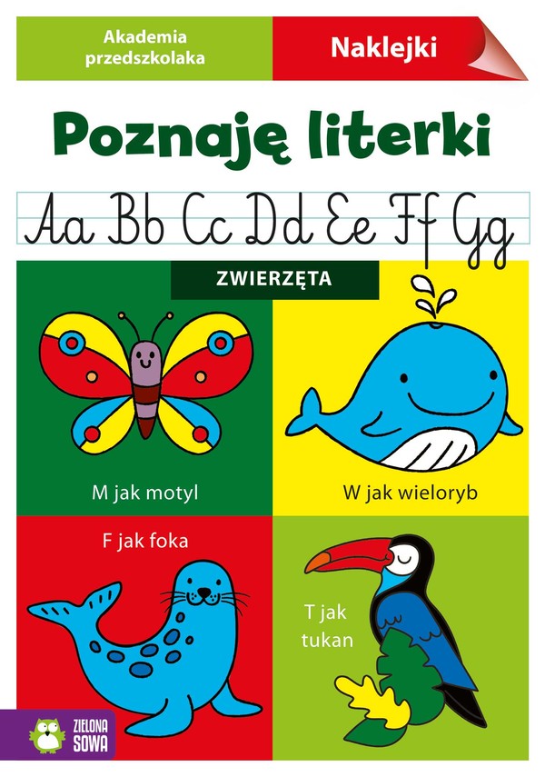 Zwierzęta Poznaję literki Akademia przedszkolaka