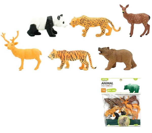 Figurki Zwierzęta ZOO 6 sztuk
